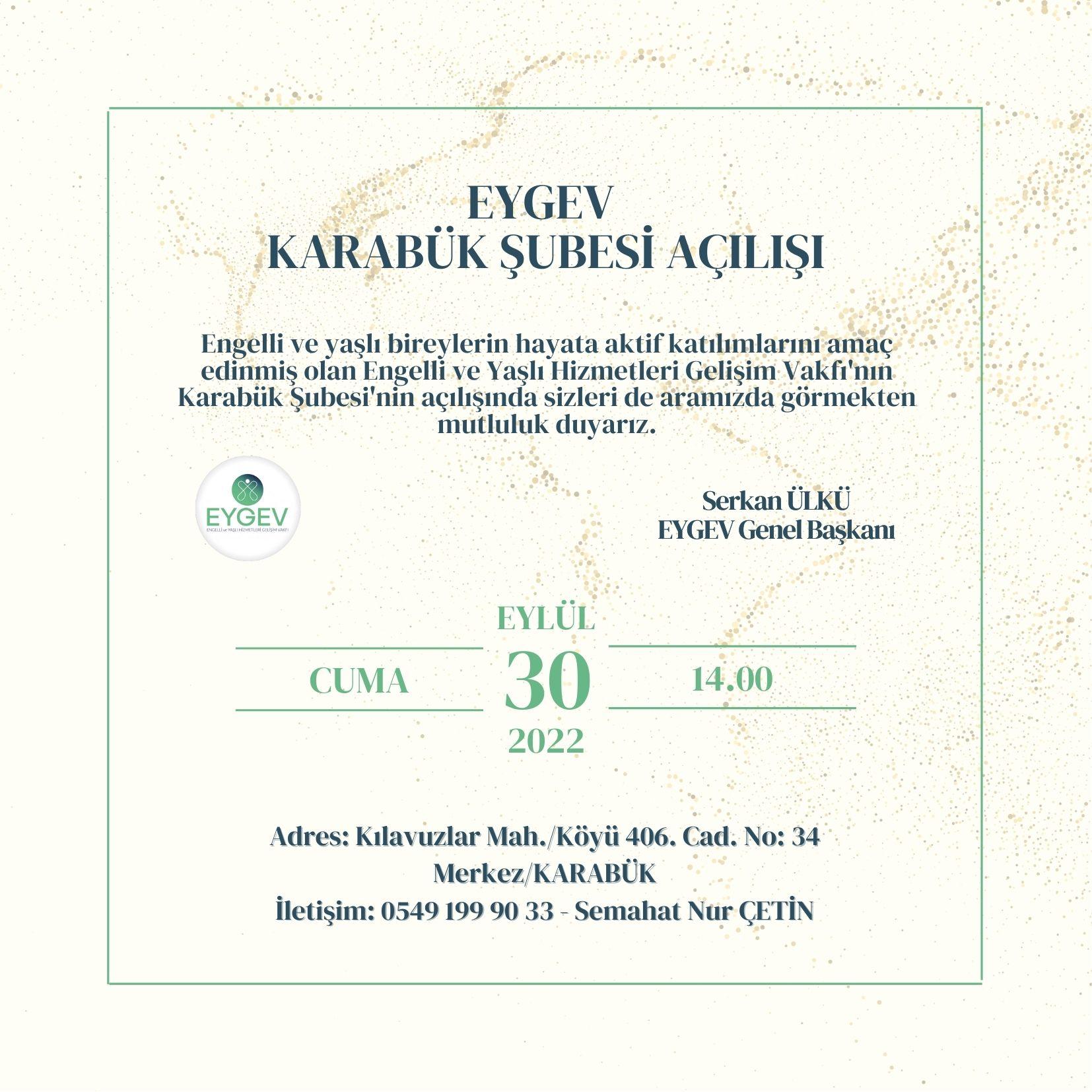 EYGEV Karabuk Branch Opening
