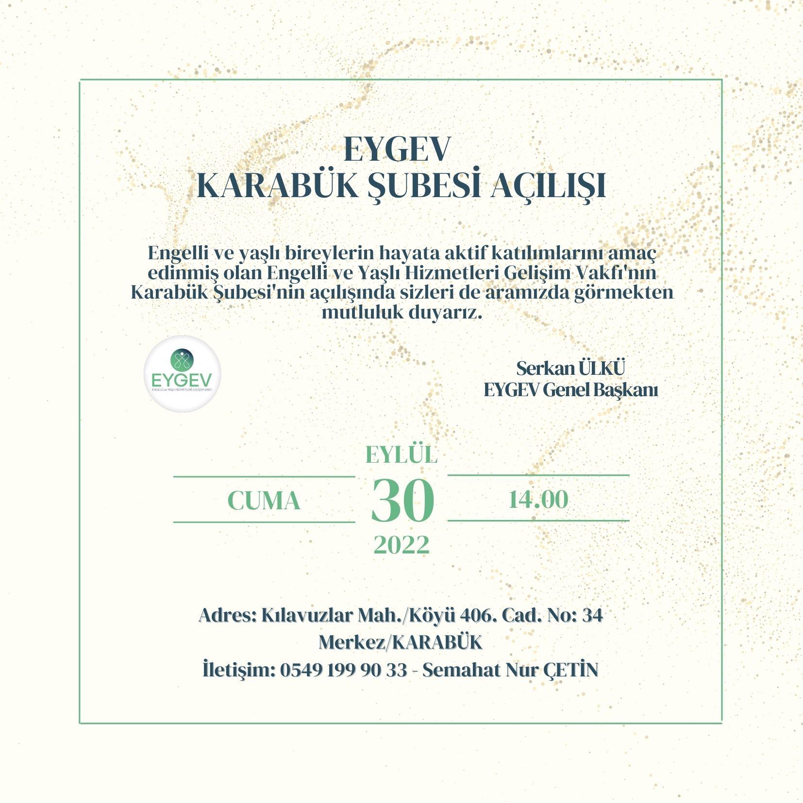 EYGEV Karabuk Branch Opening