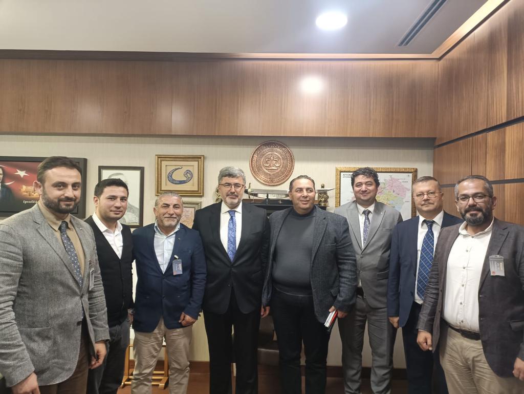EYGEV Chairman Serkan Ülkü and his accompanying delegation Deputy Chairman of the Constitutional Commission of the Turkish Grand National Assembly and Afyonkarahisar Mv. Visited Mr. Ali Özkaya