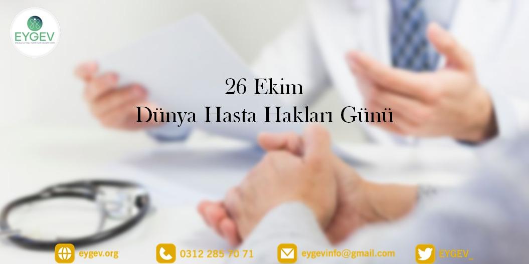 26 Ekim Dünya Hasta Hakları Günü